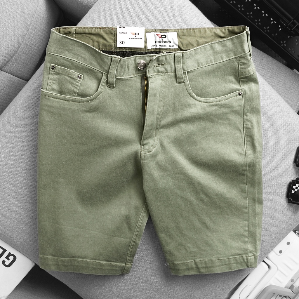 Quần short kaki nam giả jean cao cấp Pigofashion Zskj01