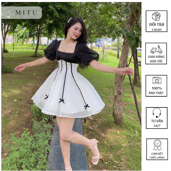 MITU - Đầm thiết kế Lalie dress tay phồng dáng xòe tiểu thư