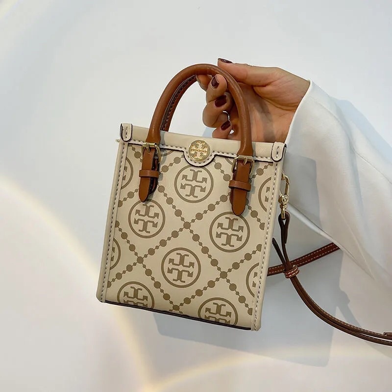 M60_Túi Xách Vuông Hoạ Tiết Tự Đan DIY