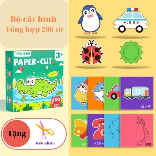 Đồ chơi cắt giấy thủ công tạo hình cho bé