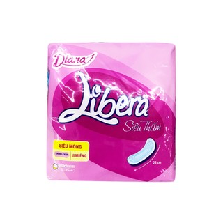 Băng vệ sinh diana libera siêu thấm có cánh - không cánh 8 miếng x 23cm