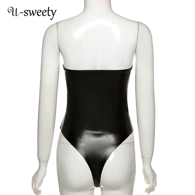 [Mã TOPMAY giảm đến 25k đơn 150k] Bodysuit Da PU Dáng Ôm Hở Lưng Thời Trang Quyến Rũ Cho Nữ | BigBuy360 - bigbuy360.vn