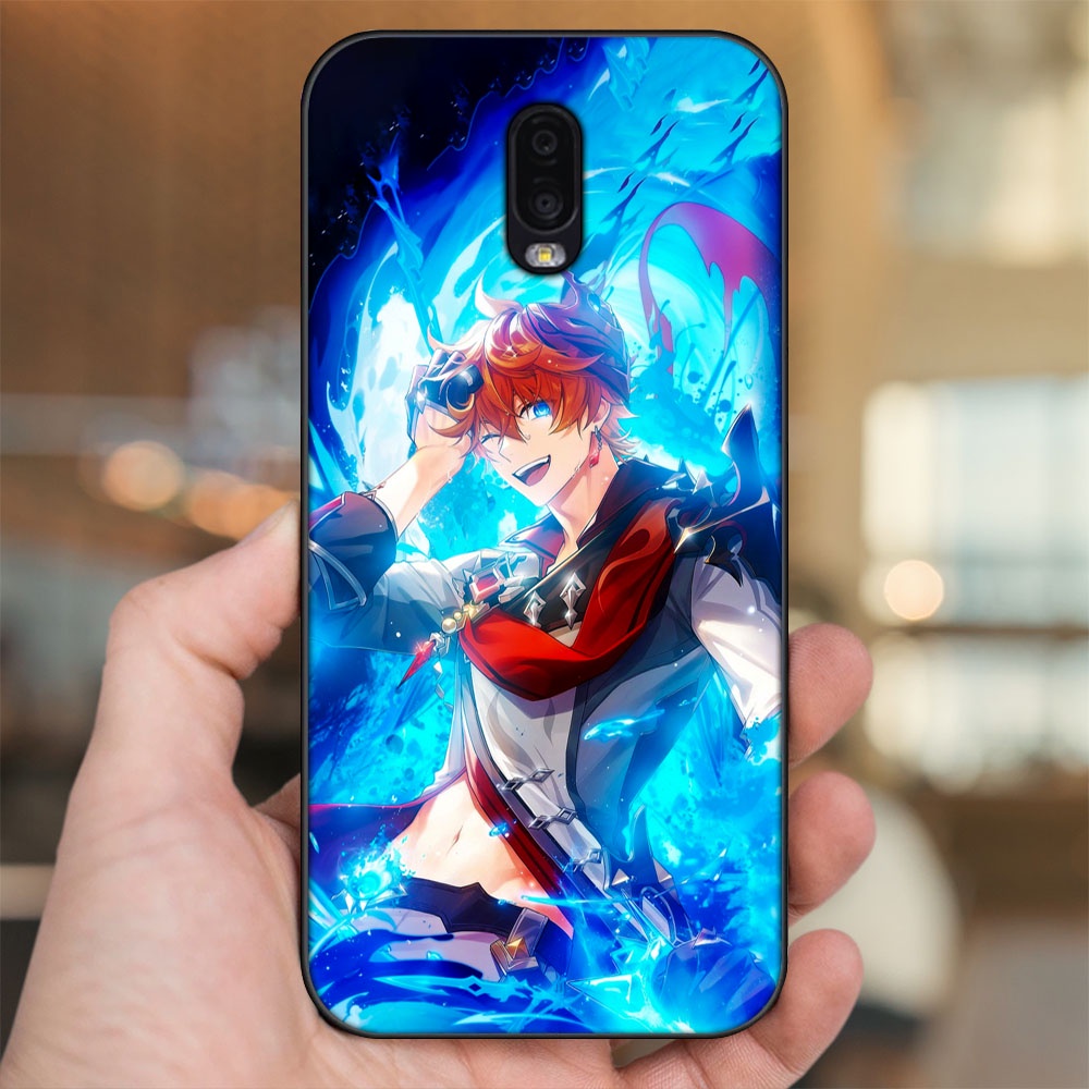 Ốp lưng Samsung J7 Plus viền đen in hình Tartaglia Childe Genshin Impact