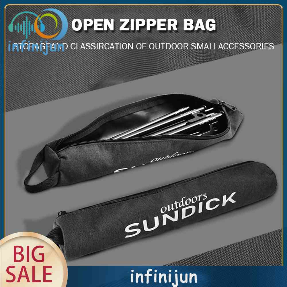 Túi Đựng Cọc Giăng Lều Trại 600D Bằng Vải Có Khóa Kéo Tiện Lợi