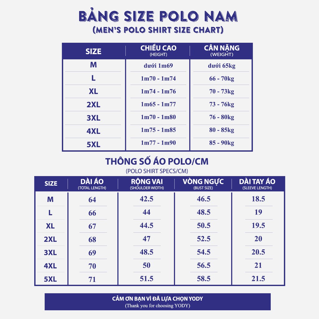 Áo polo nam YODY mẫu phông gia đình, không nhăn, mềm mại MPS44 APM5431