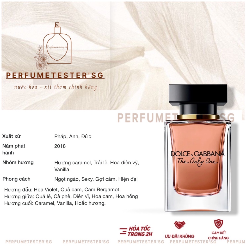 Nước hoa Dolce Gabbana The Only One Eau de Parfum -𝒑𝒆𝒓𝒇𝒖𝒎𝒆𝒕𝒆𝒔𝒕𝒆𝒓