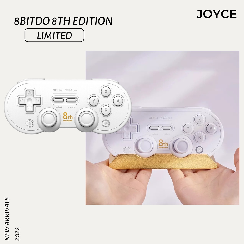 Tay cầm 8bitdo sn30pro màu trắng limited ( chỉ có 88 cái trên thế giới )