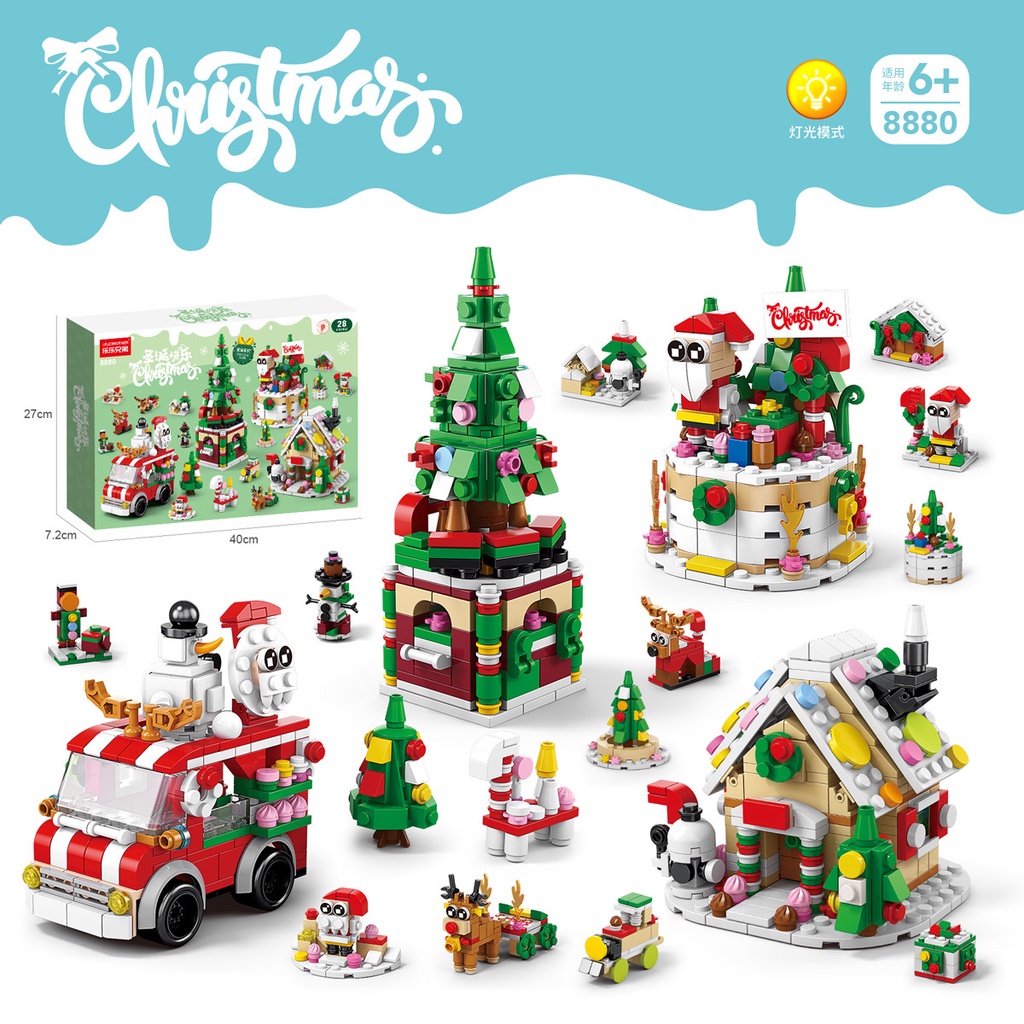 Đồ Chơi Khối Xây Dựng / Xây Dựng / Cây Thông / Ông Già Noel / Đồ Chơi Trẻ Em / Người Tuyết / Quà Giáng Sinh