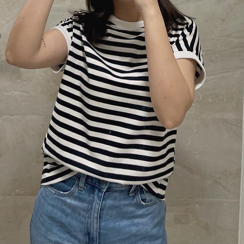 ÁO BABY TEE SỌC TRẮNG ĐEN