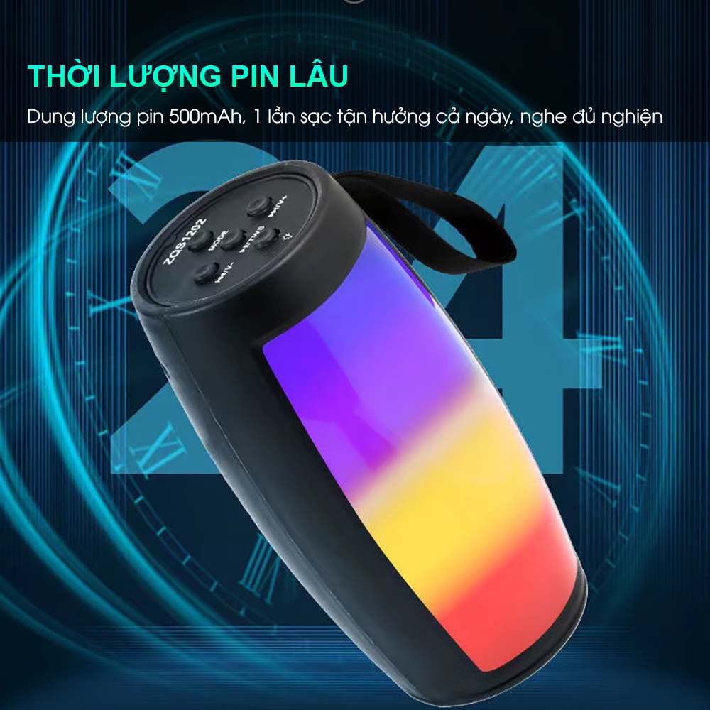 Loa bluetooth không dây mini SIDOTECH 211 bass mạnh âm thanh vòm LED RGB rực rỡ cho điện thoại laptop để bàn