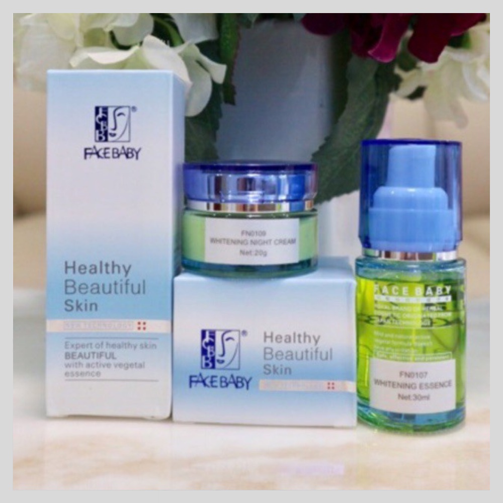 KEM và SERUM TÁI SINH PHỤC HỒI TRẮNG DA LOẠI NÁM FACE BABY XANH