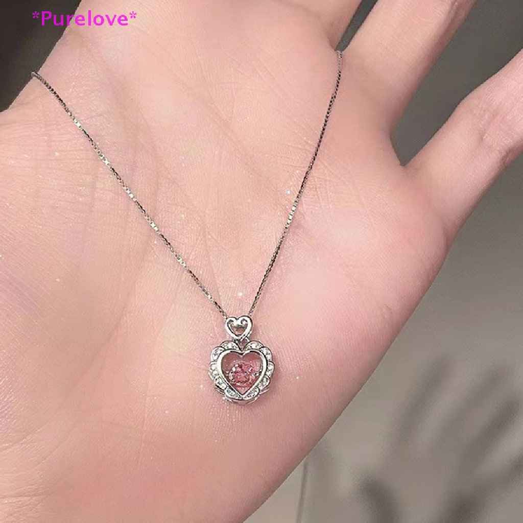 Vòng cổ Mặt Trái Tim Đính Pha Lê Hồng Phong Cách Vintage Thời Trang Dành Cho Nữ Mới