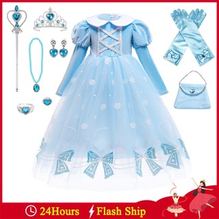 Bộ trang phục hóa trang công chúa elsa cho bé gái