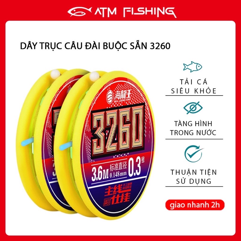 Dây Trục Câu Đài Buộc Sẵn 3260 Thiết Kế Tàng Hình Tốt, Tải Cá Cực Đỉnh DT05 - Saân