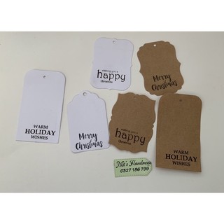 Tag Handmade in chữ Noel