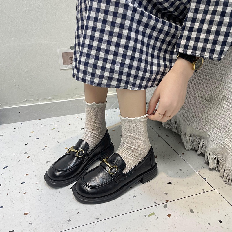 Giày Búp Bê Mũi Tròn Phong Cách retro Cho Nữ