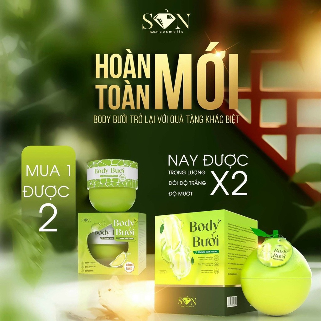 Kem Body cốt ủ bưởi SON tặng 1 body bưởi
