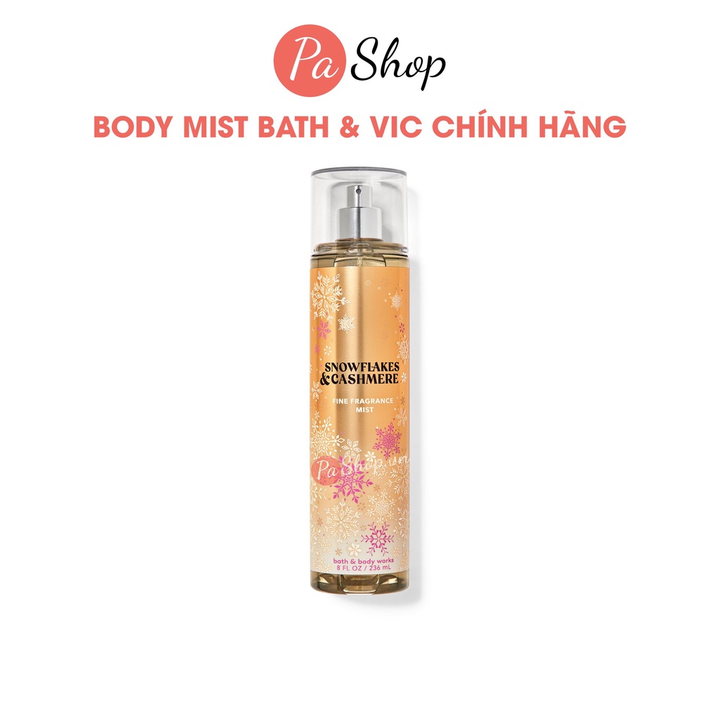 Body mist Bath And Body Works Snowflakes and Cashmere 236ML