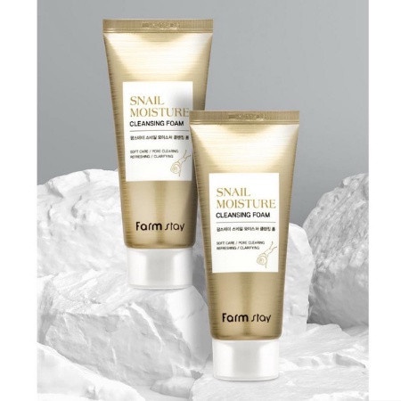 Sữa rửa mặt ốc sên FARM STAY Snail Moisture Cleansing Foam 100ml