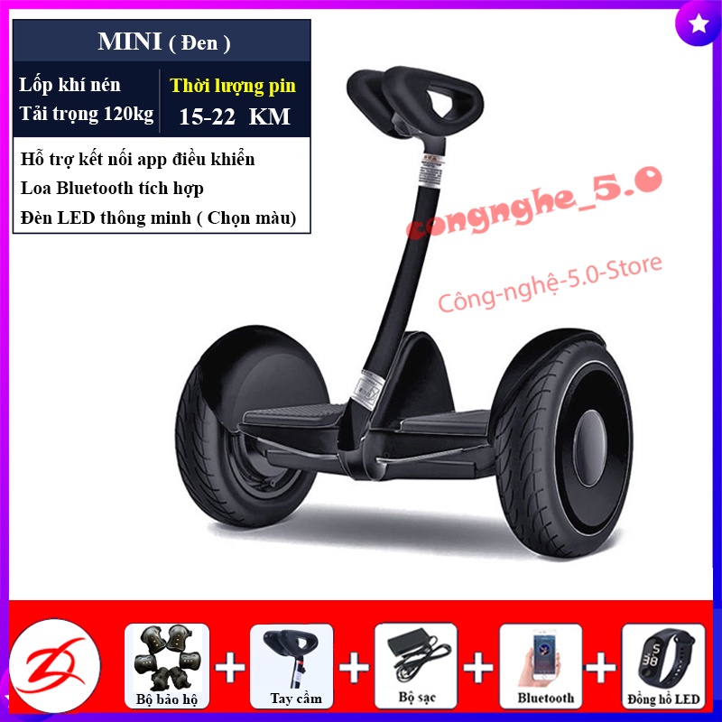 Xe Điện Cân Bằng Mini Scooter KẾT NỐI ĐIỀU KHIỂN BẰNG SMART PHONE Xe điện cân bằng tay cầm