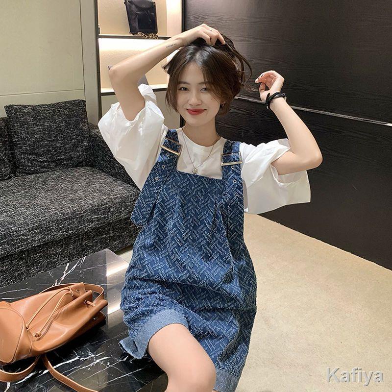 Quần yếm denim một mảnh cạp cao