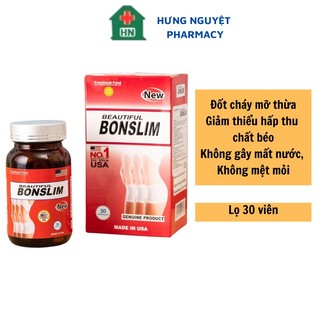 Viên uống giảm cân bonslim hộp lọ 30 viên