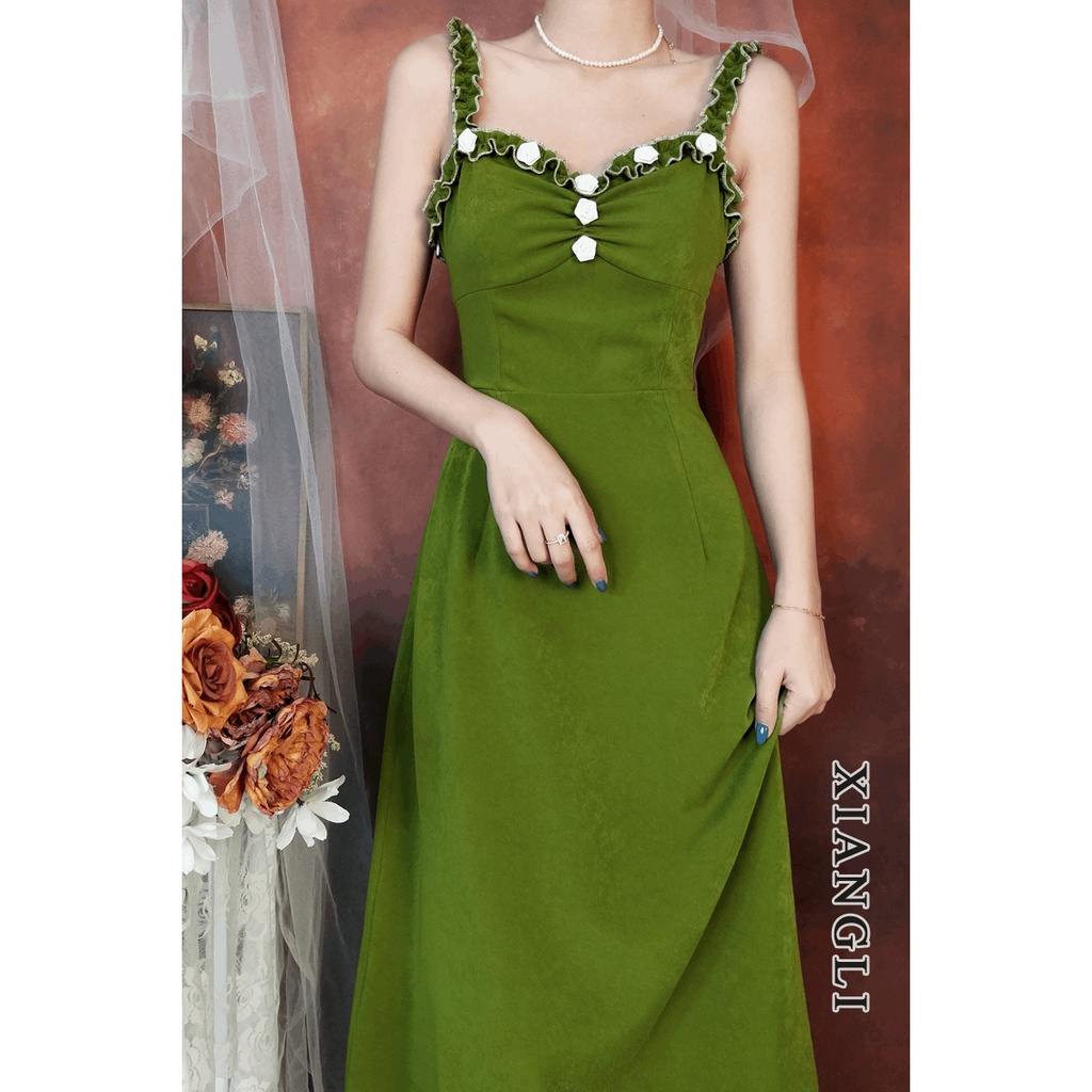 Đầm Hai Dây Dáng Ôm Ngắn Phong Cách Pháp Thời Trang Quyến Rũ Cho Nữ