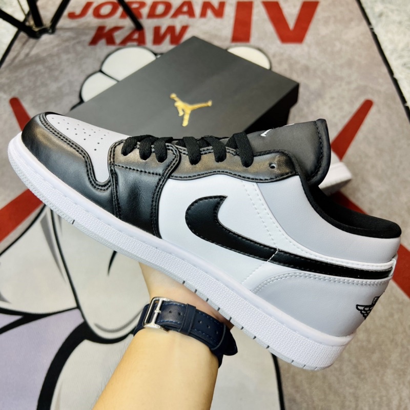 Giày thể thao sneaker cổ thấp AJ1 Air Jordan 1 Low Grey Toe Hàng SC