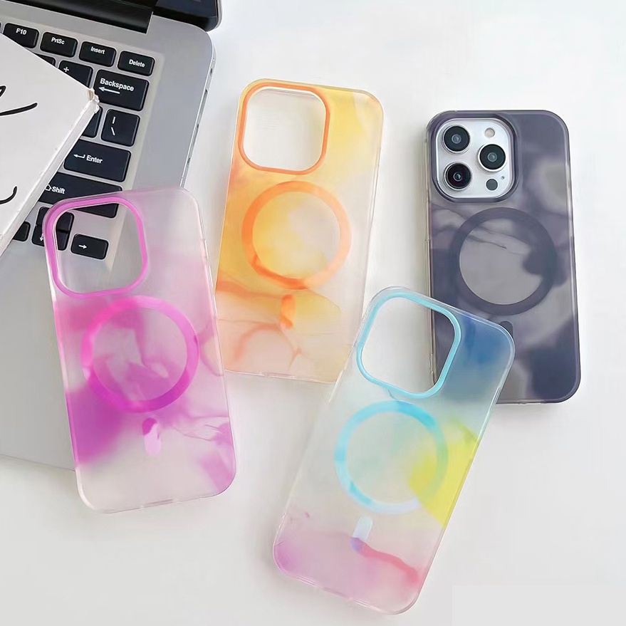 Ốp Điện Thoại Siêu Mỏng Trong Suốt Màu Nước Cho iPhone 14 Pro Max / 14 plus 13 12 Pro Max