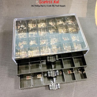Khay đụng charm hoa bột khay 3 tầng khay 5 tầng đựng phụ kiện nail