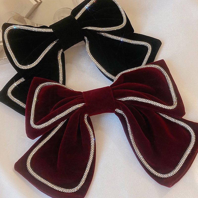 Kẹp Tóc Hình Nơ Đính Đá Thời Trang Cho Nữ