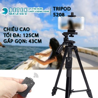Gậy 3 Chân 5208 kèm Remote chụp hình cho điện thoại