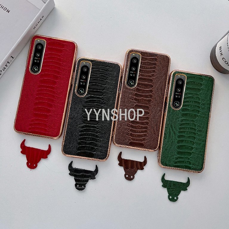 Ốp Điện Thoại Da Viền TPU Mạ Màu Chống Sốc Cho Sony Xperia 5 IV 1 IV 10 IV