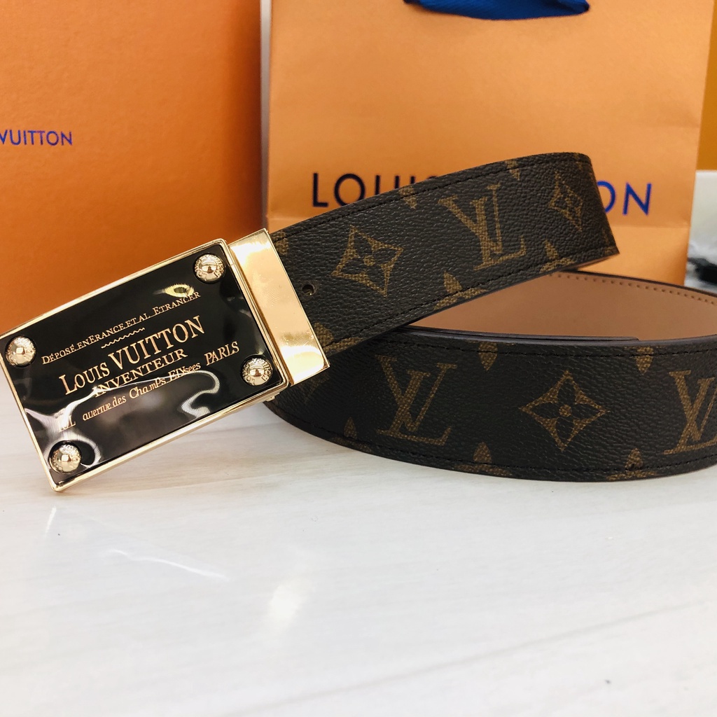 Combo Dây Nịt Louis Vuitton LV Hình Vuông Thời Trang Dành Cho Nam Và Nữ
