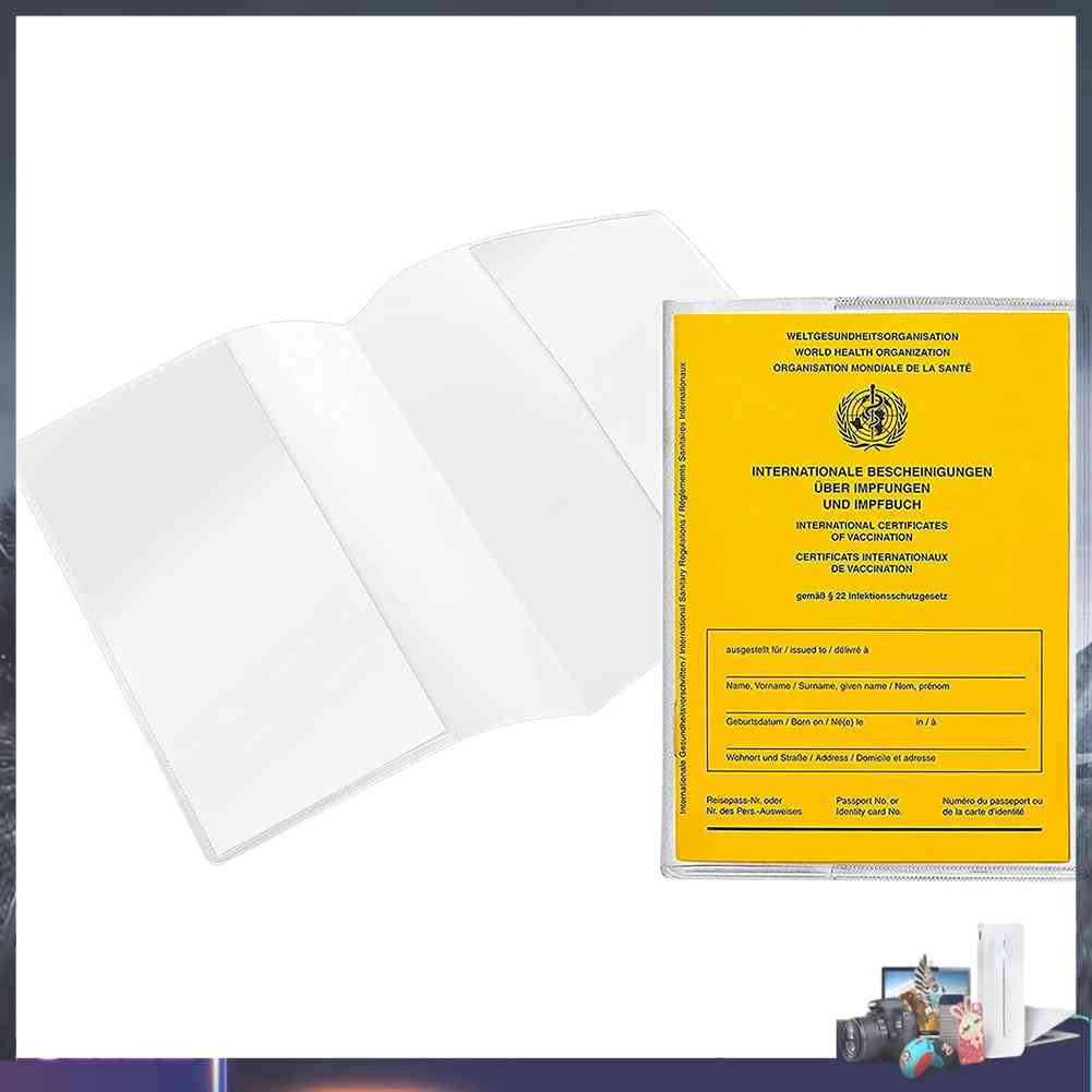 Set 2 Vỏ Bọc Hộ Chiếu Bằng Nhựa PVC Trong Suốt Tiện Dụng Ốp