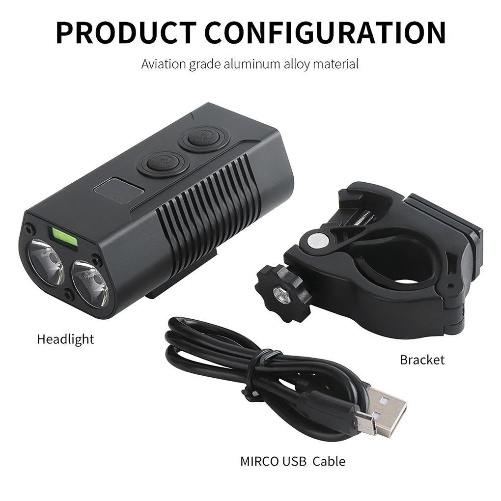 Đèn Pha Xe Đạp Leo Núi Bằng Hợp Kim Nhôm Hiển Thị Kỹ Thuật Số 7500K IP65 Chống Thấm Nước