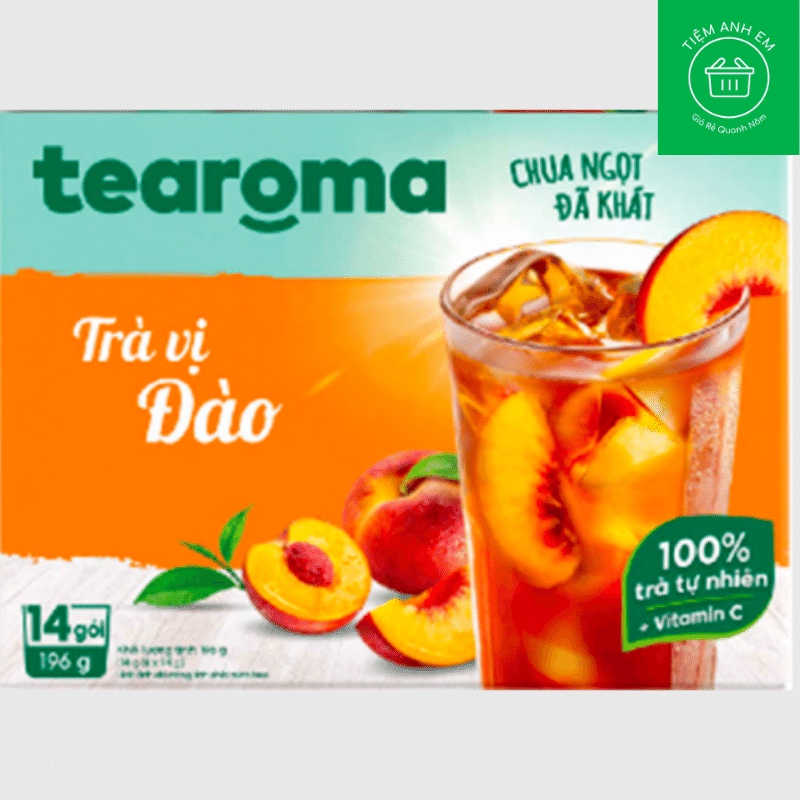 Trà Tearoma Hòa Tan Vị Đào Hộp 196g