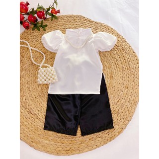 Áo dài trắng vải lụa đính ngọc 6-20kg