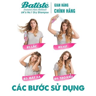 Dầu Gội Khô Batiste Dry Shampoo 200ml