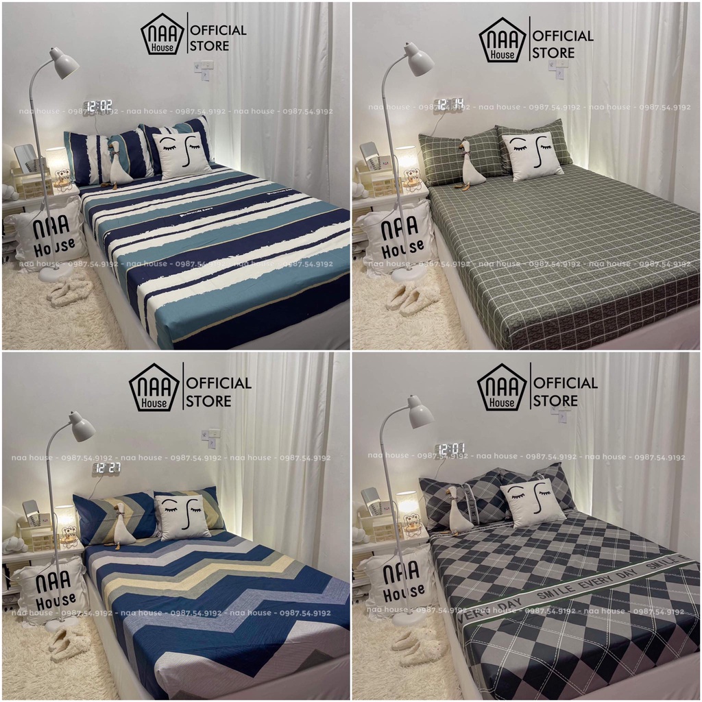 Bộ ga gối cotton 2D NAA House (tháng 11)