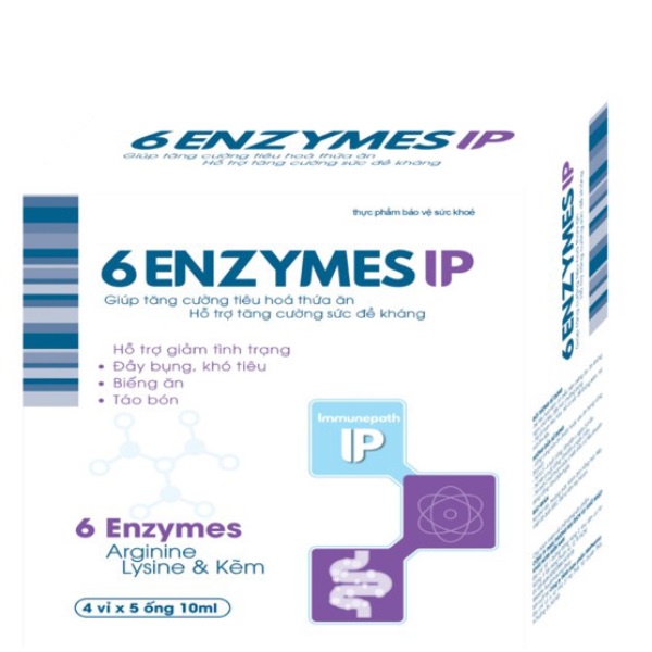 6 ENZYMES IP - Tăng cường tiêu hóa, tăng cường sức đề kháng hộp 4 vỉ