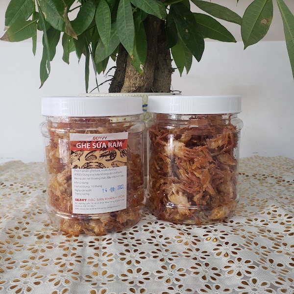 Ghẹ sữa ram không càng xốp giòn Đặc sản Nha Trang, Hộp 500g - Seavy