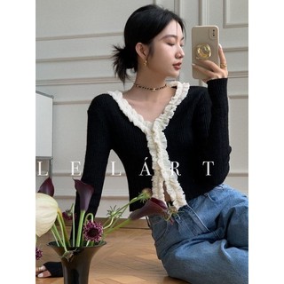 Áo Cardigan Dệt Kim Dáng Ngắn Phong Cách Thời Trang Pháp Thời Trang Mùa Thu Mới Cho Nữ