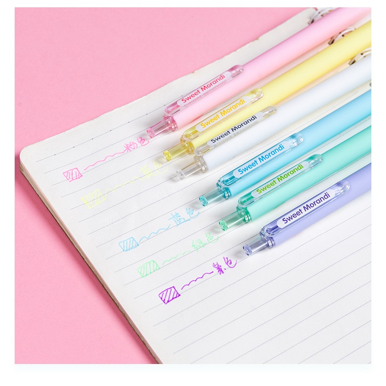 Bút Morandi Màu Macaron Nước Ép Trái Cây Màu Pastel Sổ Tay Cho Học Sinh diy