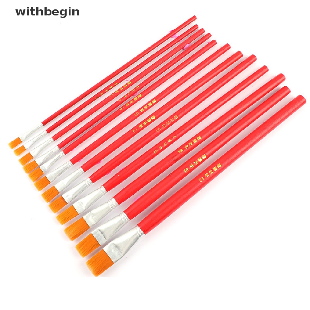 Bộ 5 Cây Cọ Nylon Đầu Nhọn Dùng Vẽ Tranh Màu Nước Acrylic Chuyên Nghiệp