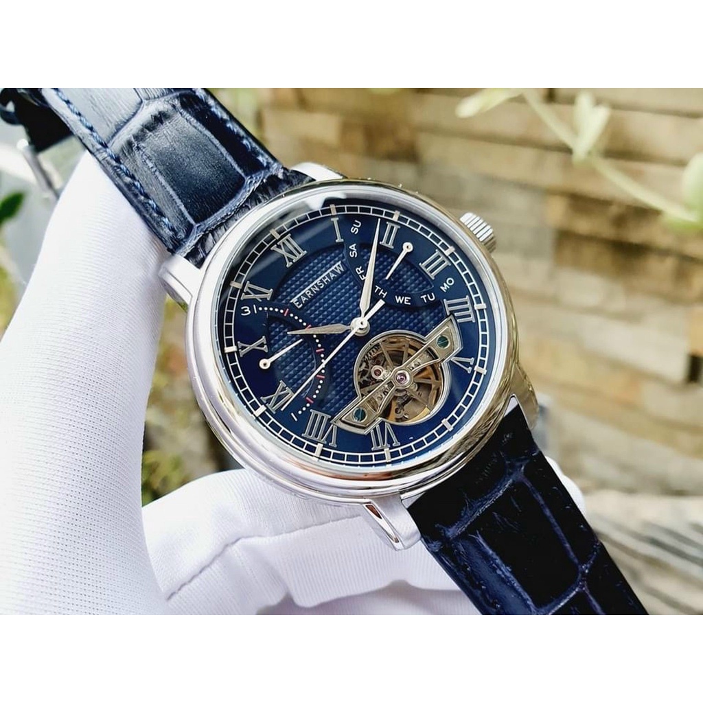 Đồng hồ nam dây da Thomas Earnshaw Longcase Double Retrograde ES 8169 02