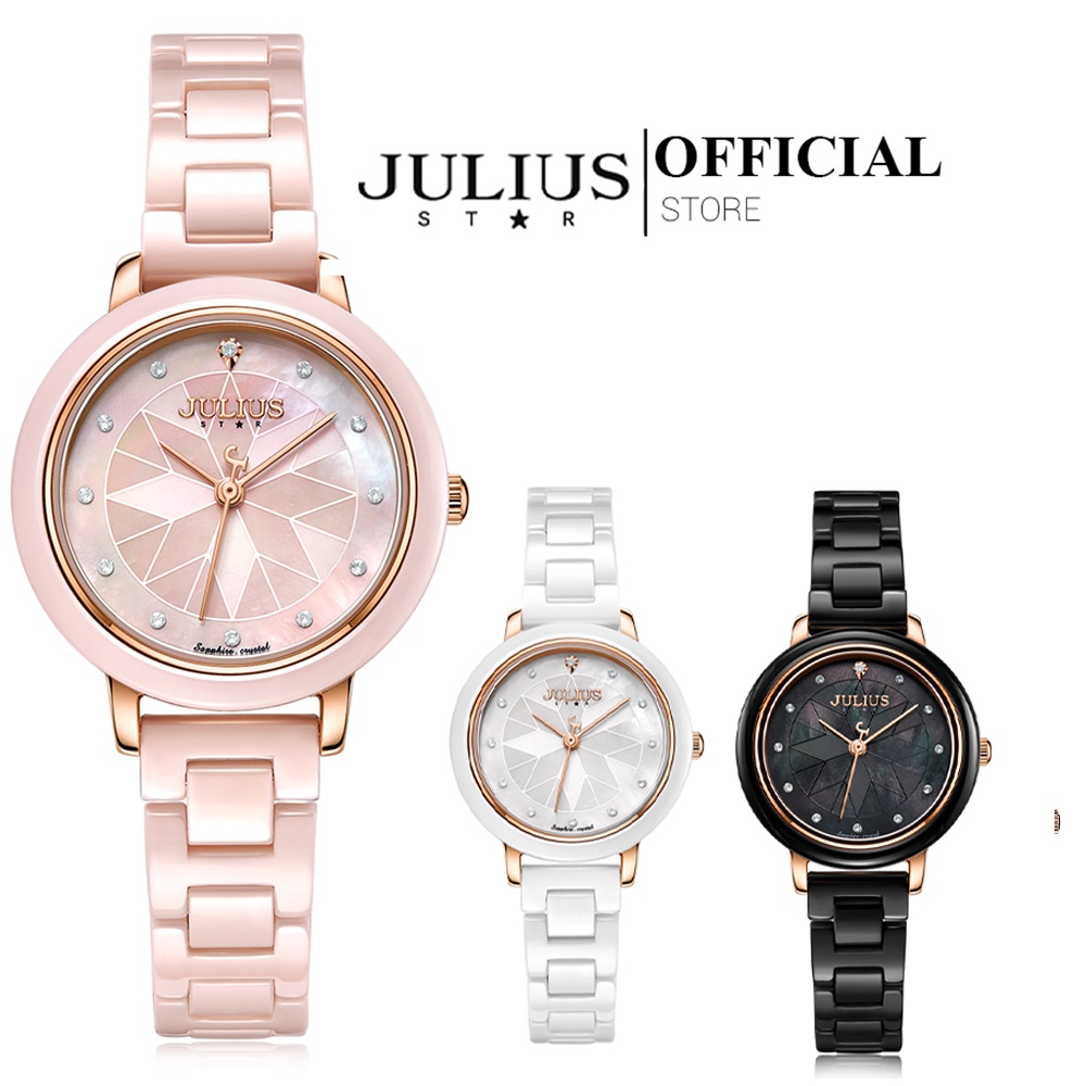 Julius Offcial | Đồng hồ nữ Julius Star JS-062 đá Ceramic