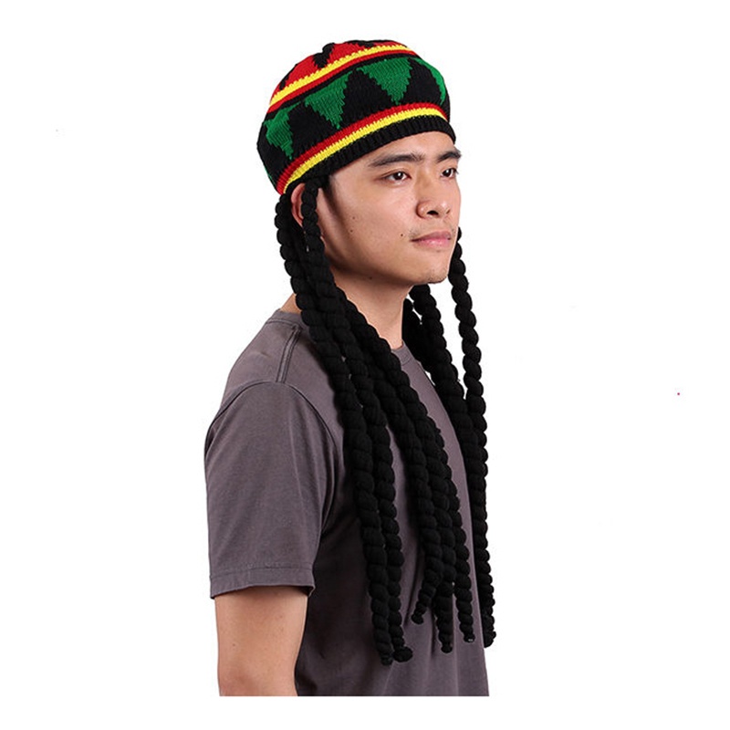 Mũ Beanie Đan Len Phong Cách Bob Marley Reggae Màu Xanh Lá / Vàng / Đen / Đỏ