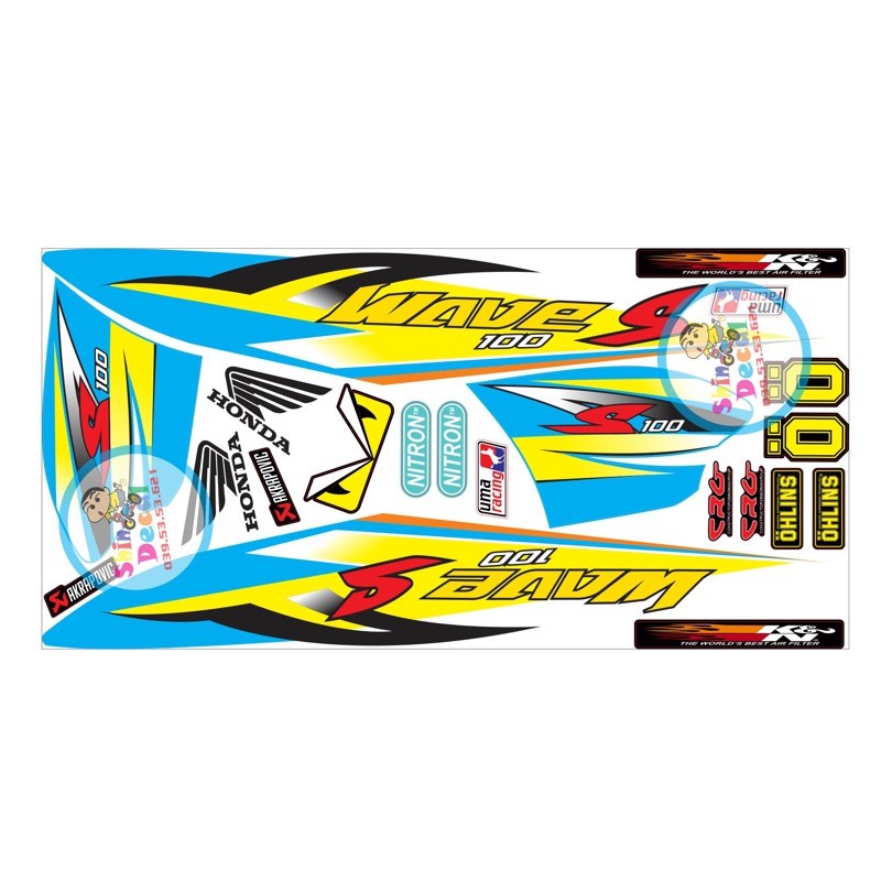 DECAL PVC 5 LỚP CHẤT LƯỢNG CAO Tem rời wave S 2016 trắng