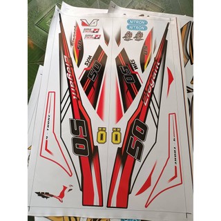 tem rời elegant 50cc đỏ trắng